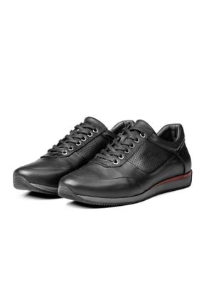 کفش کژوال مشکی مردانه چرم طبیعی پاشنه کوتاه ( 4 - 1 cm ) پاشنه ساده کد 144975946