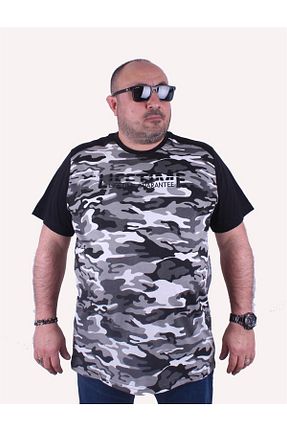 تیشرت سایز بزرگ طوسی مردانه T-Shirt MocGrande - کد 665465918