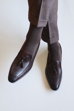 جوراب قهوه ای مردانه پنبه (نخی) 6