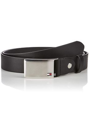 کمربند مشکی مردانه چرم خالص Tommy Hilfiger - کد 664357352