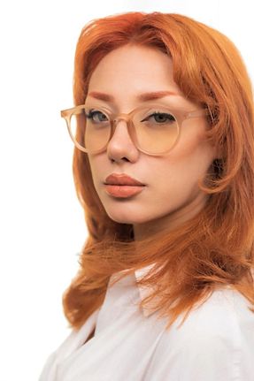 عینک محافظ نور آبی بژ زنانه شیشه LOOKUP NEW - کد 665100847