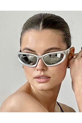 عینک آفتابی طوسی زنانه UV400 LOOKUP NEW - کد 665115328