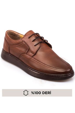 کفش کلاسیک قهوه ای مردانه چرم طبیعی کد 665549900