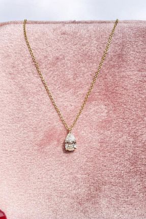 گردنبند الماس زرد 0,01 - 0,20 Crystal Diamond Zirconia - کد 664945252