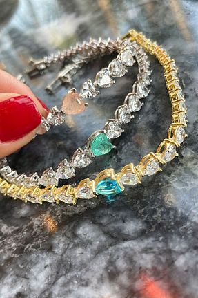 دستبند نقره طلائی زنانه 925 عیار Medcezir Silver - کد 302964146