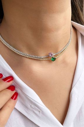 گردنبند نقره طلائی زنانه Medcezir Silver - کد 302965740
