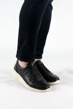 کفش کژوال مشکی مردانه چرم طبیعی پاشنه کوتاه ( 4 - 1 cm ) پاشنه ساده کد 665132802