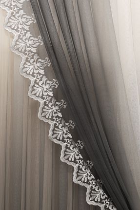 پرده زمینه طوسی پلی استر perhal perde ve halı - کد 654341082