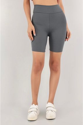 شلوارک و برمودا طوسی زنانه فاق بلند MODA UGS - کد 666113777