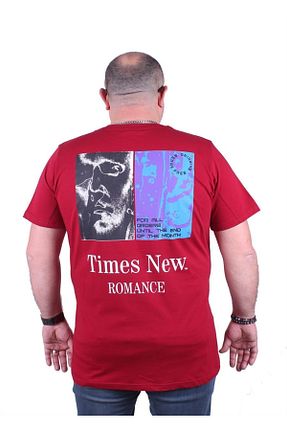 تیشرت سایز بزرگ زرشکی مردانه T-Shirt MocGrande - کد 665937054