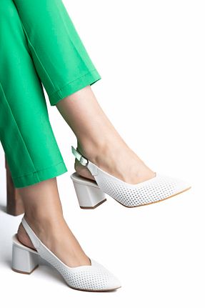 کفش پاشنه بلند کلاسیک سفید زنانه چرم مصنوعی Stilbagshoes - کد 665657970