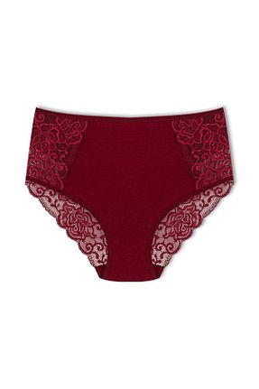 شورت سایز بزرگ زرشکی زنانه فاق بلند HNX - کد 647387787