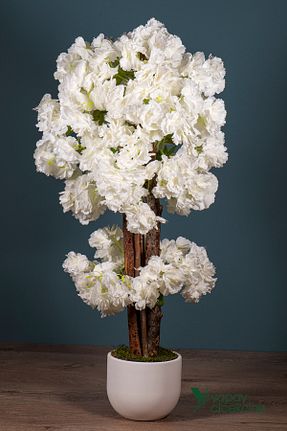 گل خشک و مصنوعی سفید YAPAY ÇİÇEKÇİNİZ - کد 81774757