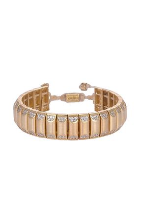 دستبند جواهر طلائی زنانه زیرکن Juju - کد 341147303