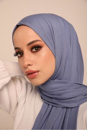 شال آبی زنانه ویسکون Naciye Sultan - کد 165464244