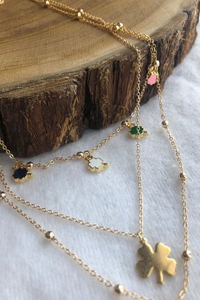 گردنبند جواهر طلائی زنانه روکش طلا GÜNCEL BİJUTERİ - کد 87861390