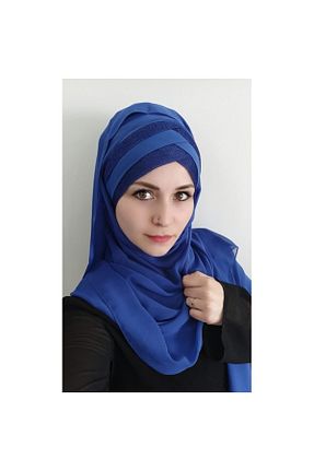 شال آبی زنانه شیفون BAV Butik Ayvitrin - کد 88180165