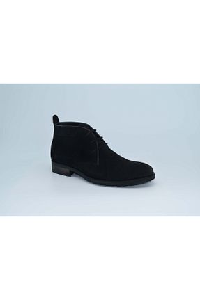 بوت / نیم بوت مشکی مردانه چرم خالص TUNCZEVK - کد 79577504