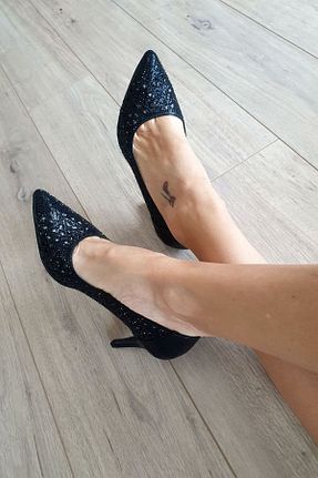 کفش پاشنه بلند کلاسیک مشکی زنانه چرم مصنوعی Topukla Footwear - کد 88877322