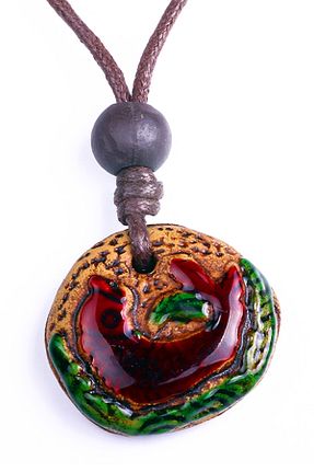 گردنبند جواهر قرمز زنانه سرامیک dejavu ticaret - کد 94123351