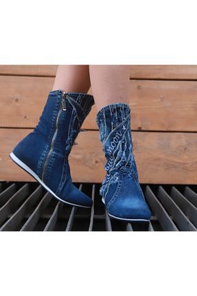 بوت / نیم بوت آبی زنانه پارچه ای StarBlueMooN - کد 95208838