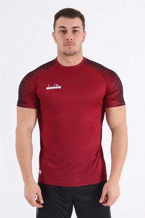 تیشرت اسپرت زرشکی زنانه پلی استر Diadora - کد 665721347