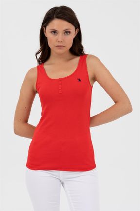 تی شرت قرمز زنانه رگولار یقه گرد کد 666160509
