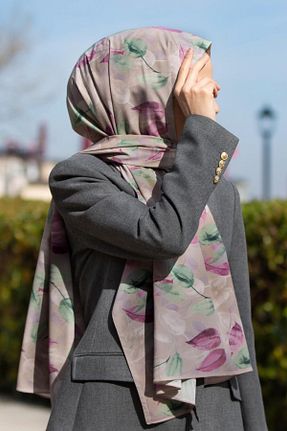 شال صورتی زنانه Medine İpeği Vissona - کد 666193488