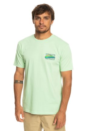 تی شرت سبز مردانه رگولار یقه گرد تکی کد 650162920