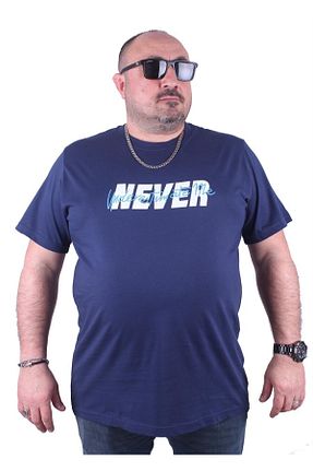 تیشرت سایز بزرگ آبی مردانه T-Shirt MocGrande - کد 667031968