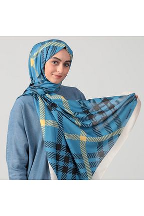 شال آبی زنانه پنبه ای ipekistanbul - کد 646804636