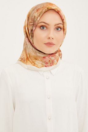 روسری آبی کرپ ساتن ابریشم Armine - کد 648961962