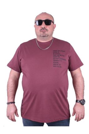 تی شرت بنفش مردانه سایز بزرگ کد 667349060