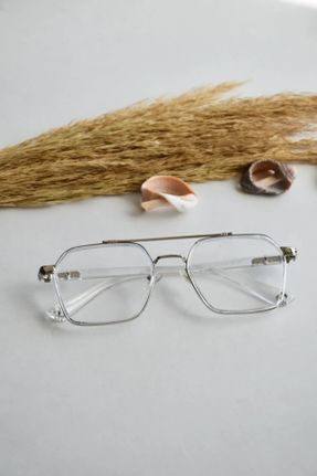 عینک محافظ نور آبی بژ زنانه 52 شیشه UV400 کد 220030828