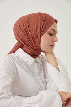 روسری قهوه ای پنبه ای FRESCO SCARFS - کد 667416796