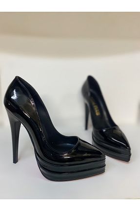 کفش استایلیتو مشکی پاشنه پلتفرم HAYYSHOES - کد 666853580