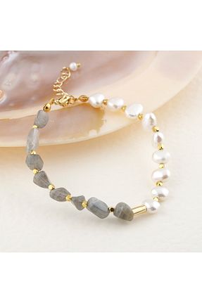 دستبند مروارید سفید مروارید آب شیرین OSMANLI DEĞERLİ TAŞ - کد 647265346
