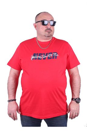 تیشرت سایز بزرگ قرمز مردانه T-Shirt MocGrande - کد 667032737