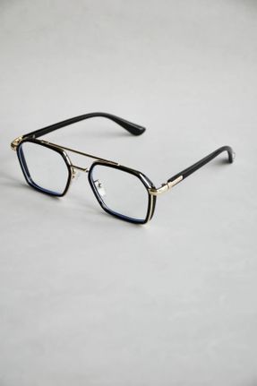 عینک محافظ نور آبی مشکی زنانه 52 شیشه UV400 کد 218636039