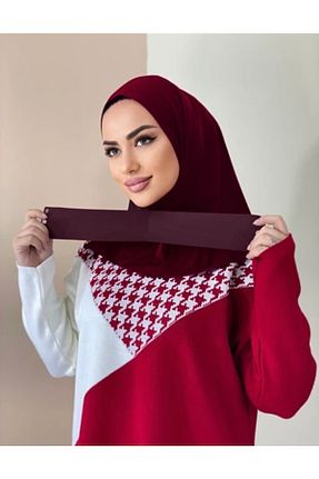 شال زرشکی زنانه پنبه ای laviyonsa - کد 667420262
