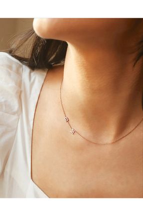 گردنبند نقره صورتی زنانه 925 عیار Sahra Gümüş - کد 667894313
