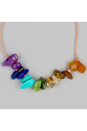دستبند جواهر بنفش زنانه سنگ طبیعی tirfil sanat - کد 668943773