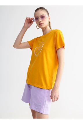 تی شرت نارنجی زنانه کد 667613629