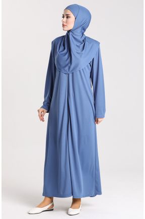 لباس آبی زنانه سایز بزرگ بافت کد 41949310