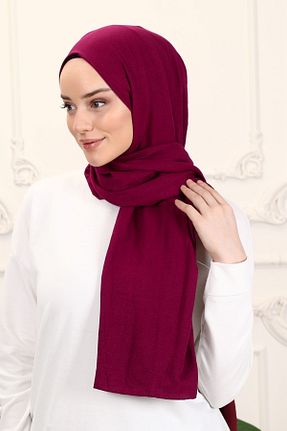 شال زرشکی زنانه پنبه ای ada sanatsal - کد 669764001
