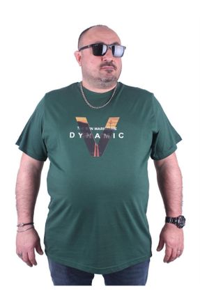 تی شرت سبز مردانه سایز بزرگ کد 670207838