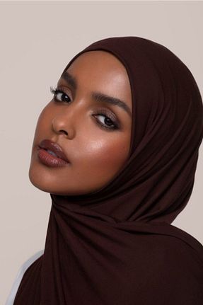 شال قهوه ای زنانه پنبه ای BENLİ - کد 138665698