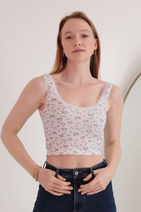 بلوز بنفش زنانه گلدار Kaktüs Moda - کد 670258399