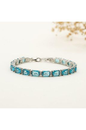 دستبند نقره سفید زنانه 925 عیار Gümüş Pazarım - کد 670280253
