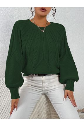 پلیور سبز زنانه Saç Örgü AQE FASHION - کد 669831546